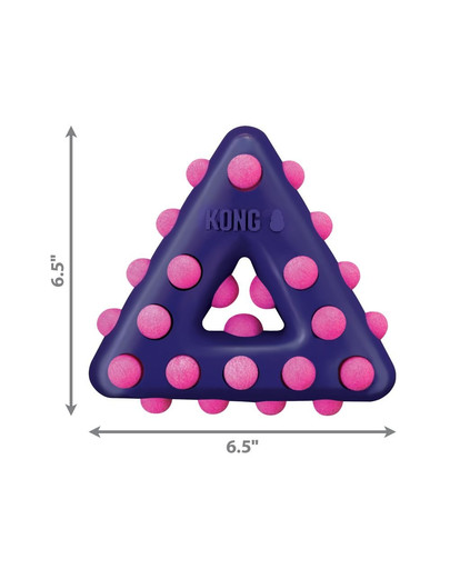 KONG Dotz Triangle Trójkąt L hračka pre psa masírujúce ďasná