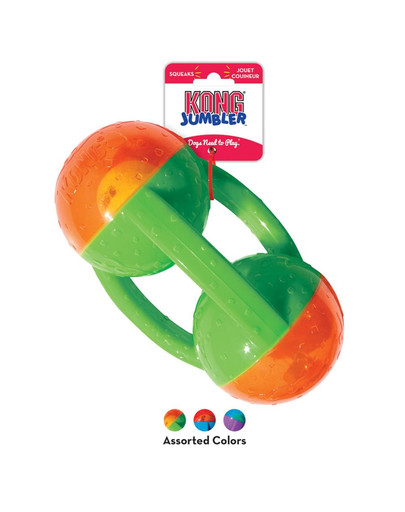 KONG Jumbler Tri L/XL hračka pre psa pískajúca