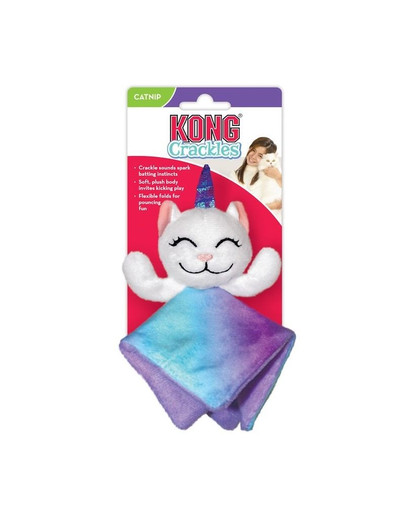 KONG Crackles Caticorn plyšová hračka s catnipom pre mačky
