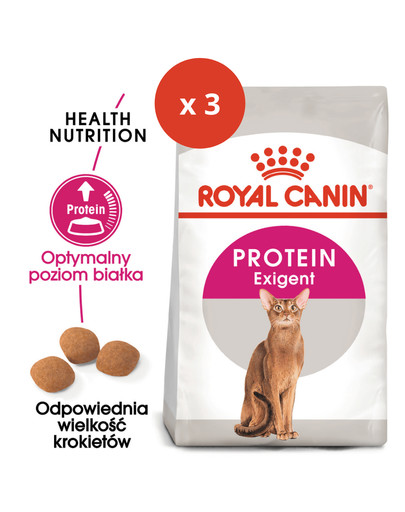 ROYAL CANIN Protein Exigent 3 x 4 kg granule pre maškrtné mačky