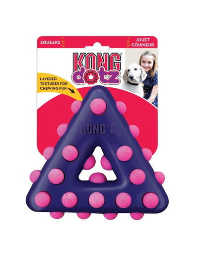 KONG Dotz Triangle S hračka pre psa masírujúce ďasná