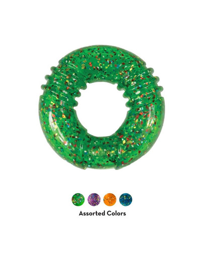KONG Squeezz Confetti Ring Assorted L pískacia hračka