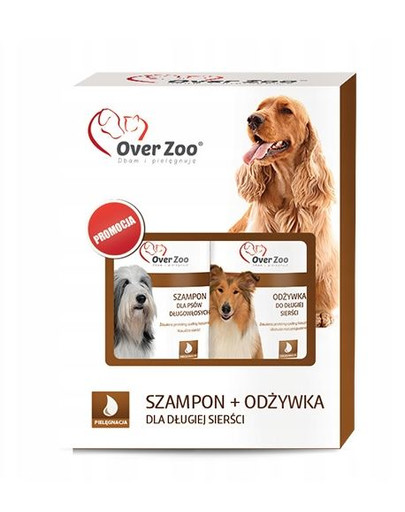 OVER ZOO Sada šampón a kondicionér pre dlhosrsté psy 490 ml