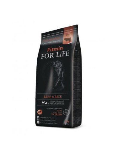 FITMIN Dog For Life Beef & Rice 14 + 2 kg ZADARMO