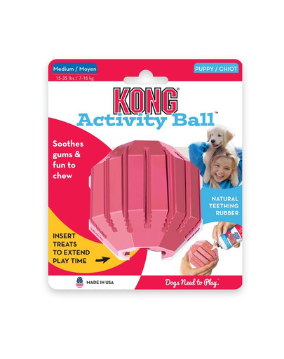 KONG Puppy Activity Ball M hryzátko pre šteniatka