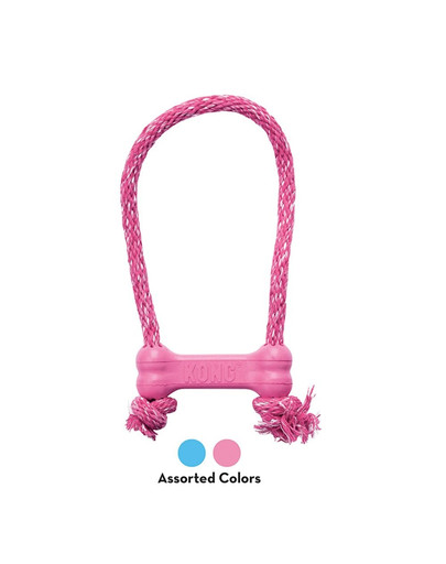 KONG Puppy Goodie Bone with rope XS Kost s lankom pre