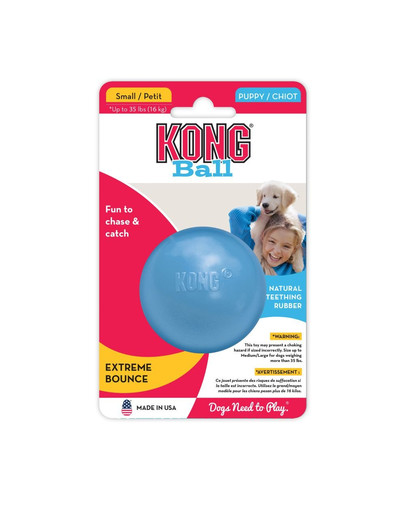 KONG Puppy Ball S kula na maškrty pre šteniatka