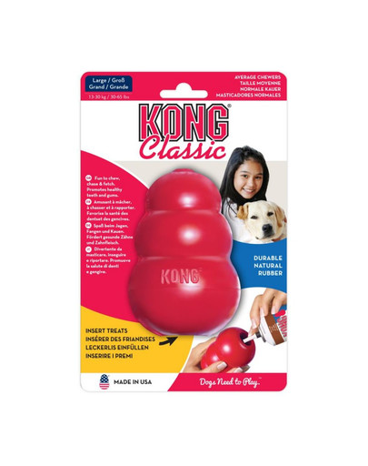 KONG Classic L 10,5 cm hryzátko na maškrty pre psa