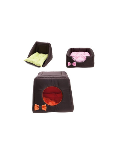 COMFY Domček pre psov lola trio čierny limetka