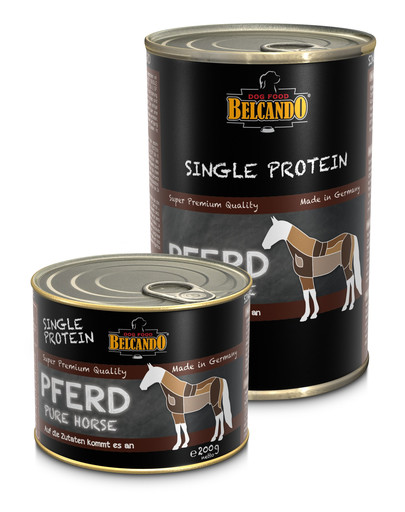 BELCANDO Single Protein Konzerva  pre psov s konským mäsom  6 x 400 g
