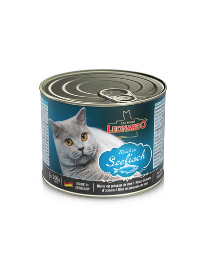 LEONARDO Quality Selection Konzerva pre mačky bohatá na morské ryby 6 x 200 g