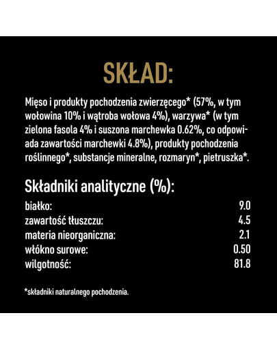 CESAR 6x400g Konzerva pre dospelých psov bohatá na hovädzie mäso s mrkvou, fazuľou a bylinkami