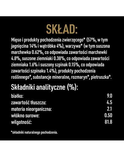 CESAR 6x400g Konzerva pre dospelých psov bohatá na jahňacie mäso s mrkvou, zemiakmi a špenátom