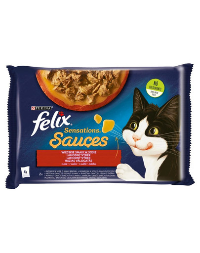 FELIX Sensations Krmivo pre mačky v omáčke 4x85g