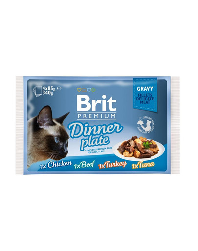 BRIT Premium Gravy Kapsičky  v omáčke pre mačky, mix príchutí 52 x 85 g