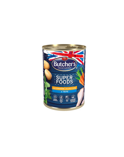 BUTCHER'S Superfoods Dog držky a kuracie kúsky v aspiku konz. 400 g