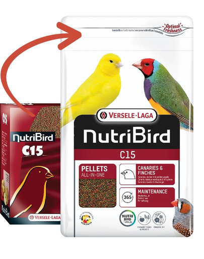 VERSELE-LAGA NutriBird C15 Maintenance 1 kg Krmivo pre kanárikov