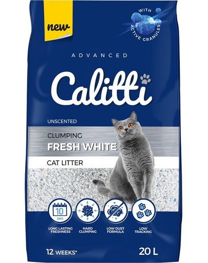 CALITTI Fresh White Bentonitové stelivo pre mačky 20 l