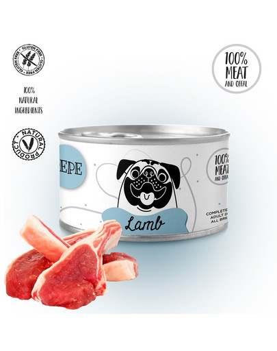 PAKA ZWIERZAKA PEPE Lamb 100% jahňacia konzerva 410 g