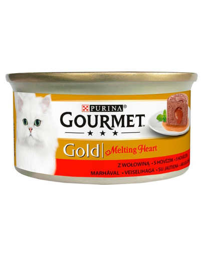 GOURMET Gold Melting Heart Beef Krmivo pre mačky s hovädzím mäsom 85g