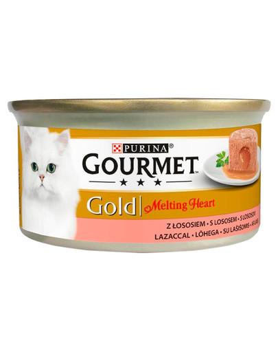 GOURMET Gold Melting Heart Krmivo pre mačky s lososom 85g