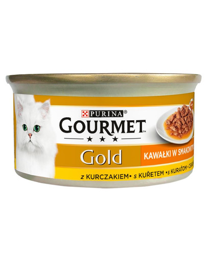 GOURMET Gold Sauce Delights s kuracím mäsom 24x85 g