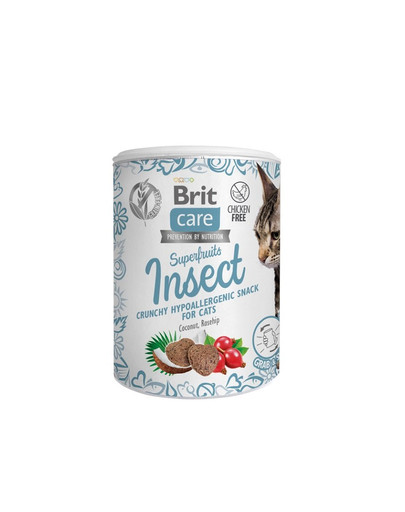 BRIT Care Cat Snack Superfruits insects Pochúťky pre mačky 100 g