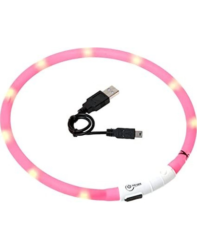 KARLIE FLAMINGO LED obojok pre psa 70 cm ružový