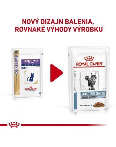 ROYAL CANIN Veterinary Health Nutrition Cat Sensitivity Control Chicken&Rice Pouch 12x85g