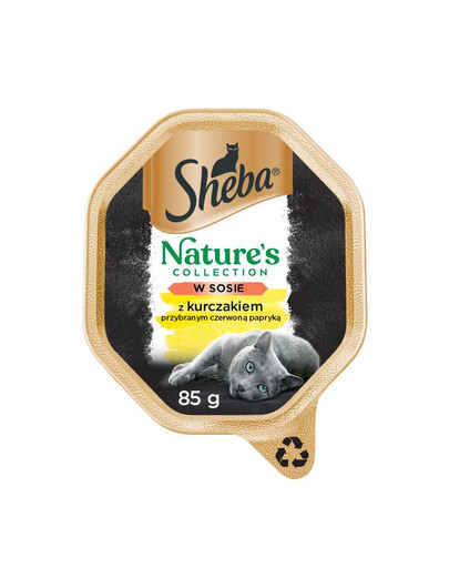 SHEBA Nature's Collection 22 x 85 g v omáčke s kuracím a paprikou