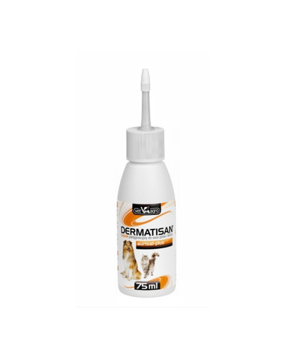 VET-AGRO Dermatisan Aurisal Plus Prípravok na čistenie uší psov a mačiek 75 ml