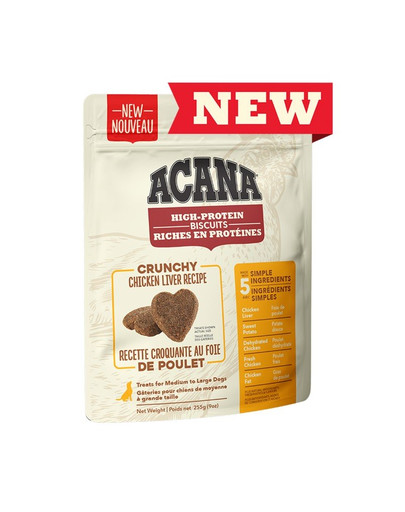 ACANA High protein crunchy treats 100 g maškrty s kuracou pečeňou pre psov