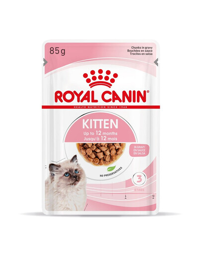 ROYAL CANIN Kitten Instinctive 4x85 g vlhké krmivo v omáčke pre mačiatka do 12 mesiacov