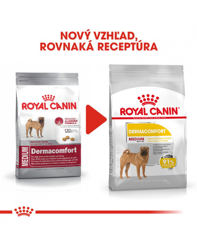 ROYAL CANIN Medium Dermacomfort 12 kg granule pre stredné psy s problémami s kožou a srsťou