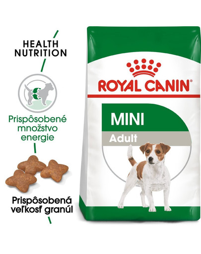 ROYAL CANIN Mini Adult 8 kg + Prírodné hovädzie tyčinky 3 ks.