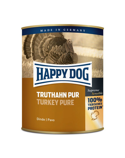 HAPPY DOG Konzerva pre psa - morčacie (morka čistá) 800g