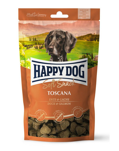 HAPPY DOG Soft Snack Toscana 100 g kačica a losos