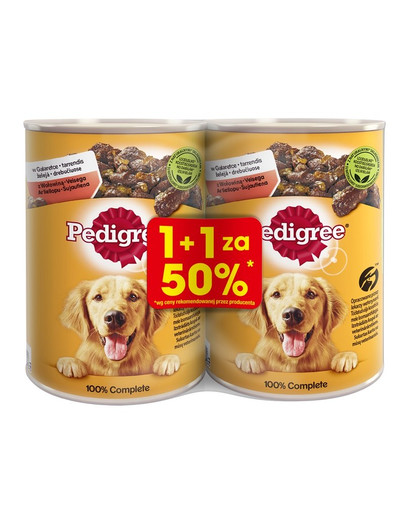 PEDIGREE Kúsky hovädzieho v želé 2 x 400 g