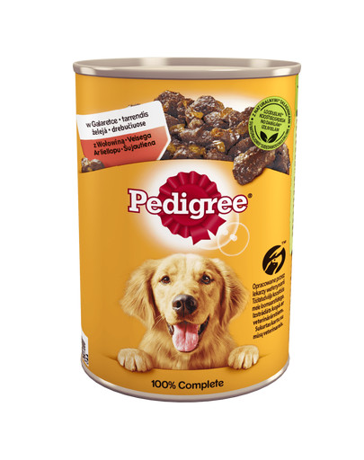PEDIGREE Adult Konzerva pre psov hovädzie mäso,kuracie mäso & mrkva 24 x 400 g