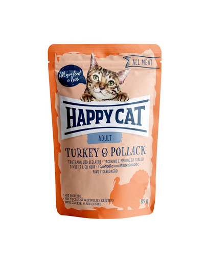 HAPPY CAT All Meat Adult Truthahn & Seelachs 85 g morka a treska