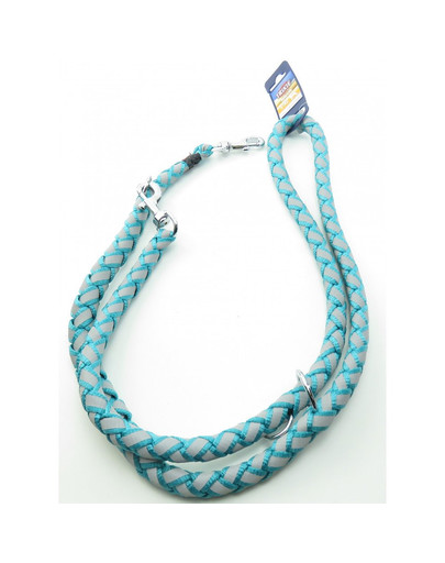 TRIXIE Cavo Reflect Reflexné nastaviteľné vodítko pre psa, Sea Blue S - M: 2,00 m / o 18 mm