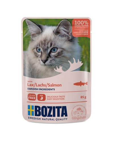 BOZITA Salmon Losos v želé pre mačky 85 g