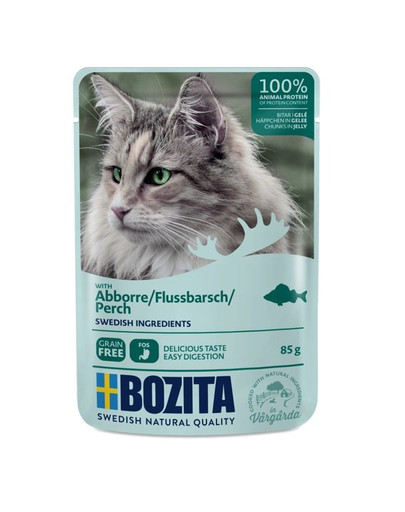 BOZITA Perch Ostriež v želé pre mačky 85 g