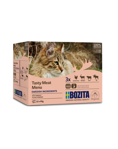 BOZITA Multibox Meat Menu Kapsičky v želé pre mačky 12 x 85 g