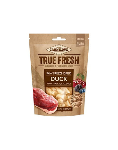 CARNILOVE RAW Freeze-dried duck&red fruits 40 g kačacie s červeným ovocím