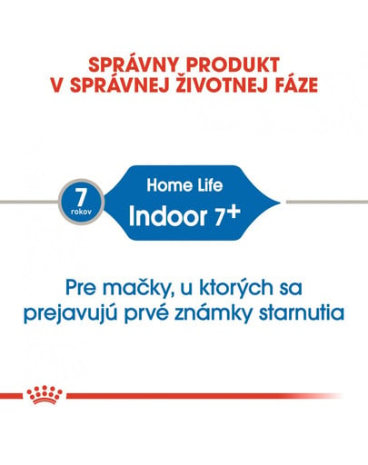 ROYAL CANIN Indoor 7+ 15 x 400g granule pre starnúce mačky žijúce vo vnútri