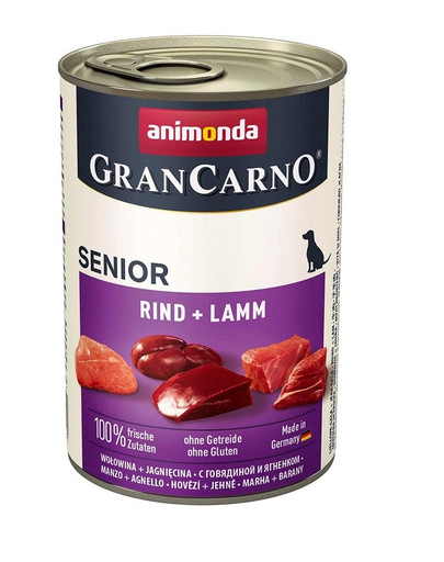 ANIMONDA Grancarno Senior teľacie/jahňacie konzerva 400 g