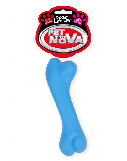 PET NOVA DOG LIFE STYLE Hryzátko v tvare kosti 12 cm, modré, s vôňou mäty