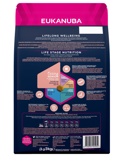 EUKANUBA Caring Senior Large Breed bohaté na čerstvé kuracie 3kg