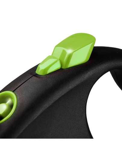 FLEXI Vodítko Black Design M lanko 5 m zelené